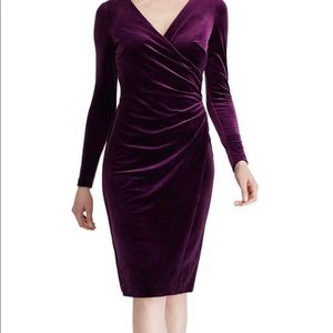 Lauren Ralph Lauren Velvet Surplice Dress